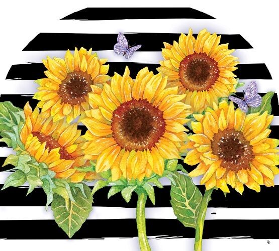 Sunflower Stripes Yard Sign | Yard Signs | Abor Mates